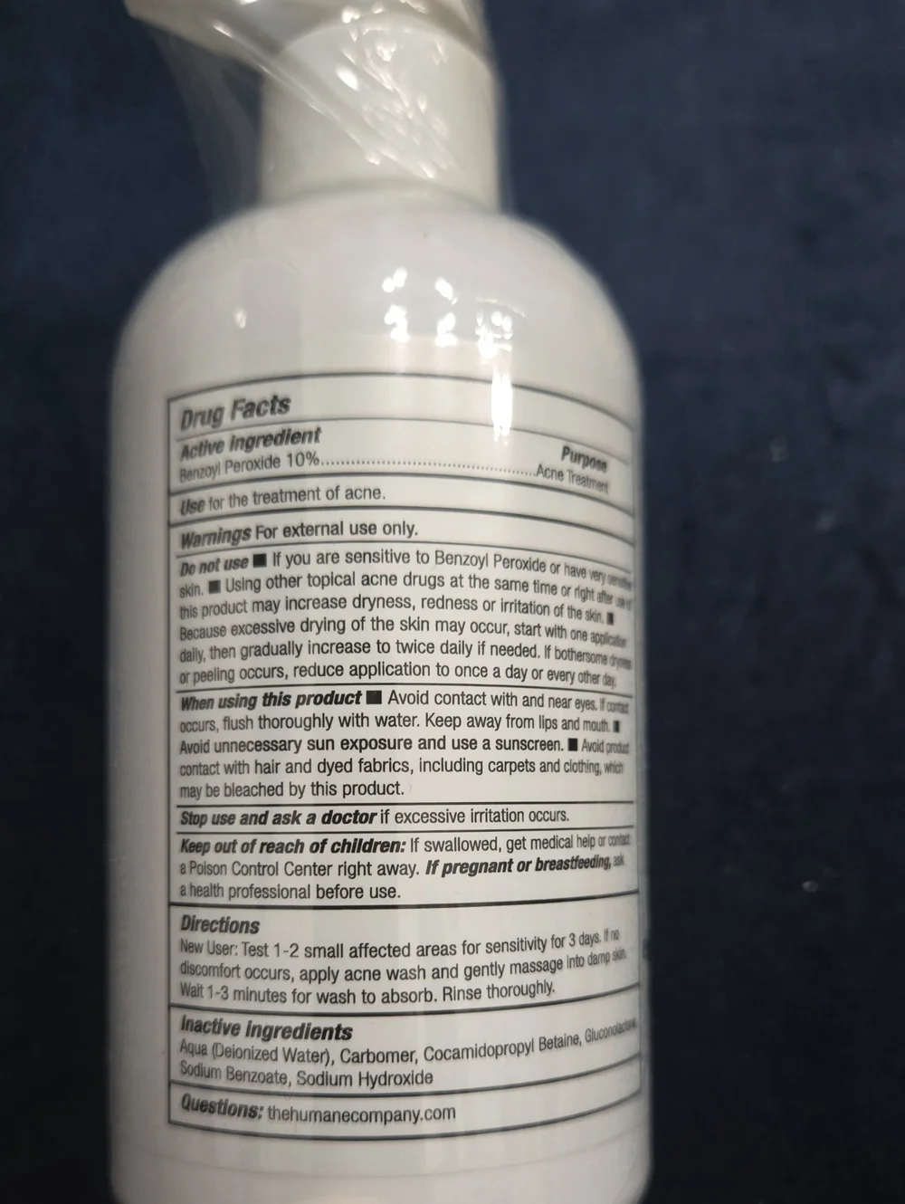 Maximum-Strength Acne Wash 10% Benzoyl Peroxide